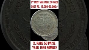 Chillar gyan 50 paise coin value 1959, cost rs.15,00+ 2nd most valuable 50 paise!
