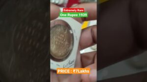 Coinbazzar.com super rare 1 rupee 1939 coin george vi in hand video #rarecoin #coin #rare