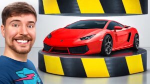 Mrbeast hydraulic press vs lamborghini