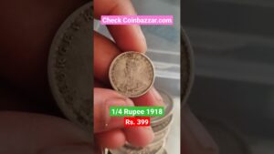 Coinbazzar.com quarter rupee 1918 british india coinage coin of george v king