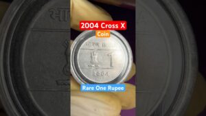Coinbazzar.com rarest one rupee 2004 cross coin #oldcoin #oldcoinprice #rarecoin
