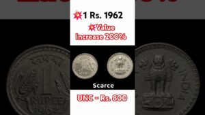 Chillar gyan 💥1 rupee 1962 value increase 200%🤩 old 1 rs. coin value, old coins value! #shorts #oldcoins #viral