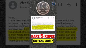 Chillar gyan 💥कीमती rare 5 rs. coin or fake coin? old 5 rupees coin value🤩 #shorts #oldcoins #5rscoin #rarecoins