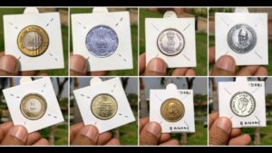 Iconic india rare coins rs 1, rs 2, rs 5, rs 10, 2 annas 1955, error coins – mule coins – first strike coin, oms💥