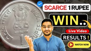 Chillar gyan 💥win *scarce* 1 rupee coin! results chillar gyan contest! old coins value! #1rscoin #oldcoins