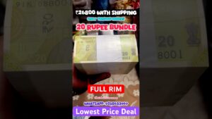 Coinbazzar.com 20 rupee full rim total 10 bundle packet is selling for ₹26800 new fresh sealed packed rim for sale