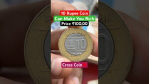 Coinbazzar.com 10 rupee cross coin can make you rich selling at 100.00 on coinbazzar best for investment old coin
