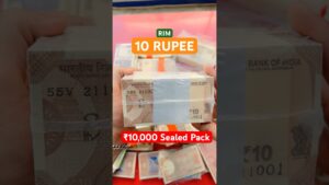 Coinbazzar.com 10 rupee rim sealed packed fresh 1000 bank note 10 bundle face value ₹10000 rare collection not sale