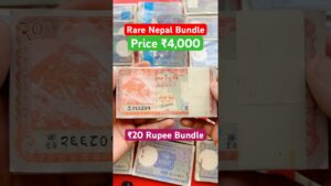 Coinbazzar.com rare 20 rupee nepal bundle gaddi packet selling ₹4000 new fresh 100 bank notes sale coinbazzar.com