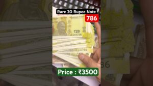 Coinbazzar.com 20 rupee very unique collection super rare 786 note value 3500rs selling on coinbazzar most valuable