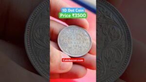 Coinbazzar.com 10 dot one rupee 1862 silver coin queen victoria rare british india antique coin #coinscollection