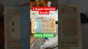 Coinbazzar.com rare 2 rupee satellite bundle packet 100 old currency antique note collection for sale sell price 5k