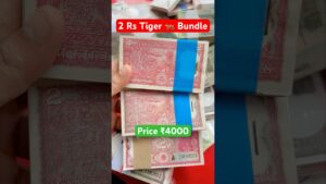 Coinbazzar.com rare two rs tiger note bundle most valuable 2 rupee packet gaddi for sale selling ₹4000 old currency