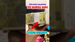 Coinbazzar.com rare 20 rupee rim total 1000 new fresh currency collection bundle for sale price value ₹29000