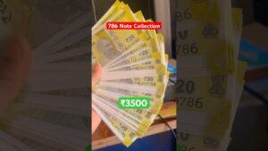 Coinbazzar.com 786 note collection 100 fresh new bank currency of 20 rupee price value ₹3500 coinbazzar.com