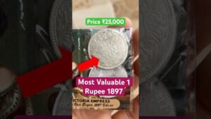 Coinbazzar.com Most Valuable One Rupee British India Victoria Empress Silver Coin 1897 of 1 Rs Rare Sikka Sell