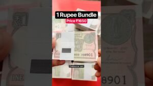 Coinbazzar.com New One Rupee Bundle Gaddi Packet Selling ₹1650 India Bank Note Most Valuable 1 Rs