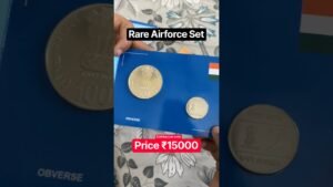 Coinbazzar.com Rare Airforce 2 and 100 Rupee Coins UNC Set Selling For 15000 Rs Commemorative Coins Of India